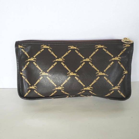 Longchamp Paris Signature Genuine Leather Dopp Kit - Picture 3 of 10